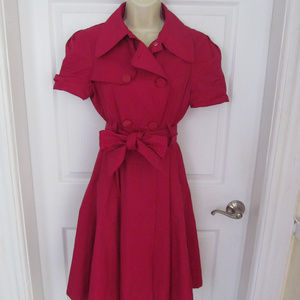 BEBE Trench Double-Breasted Dress (Size Small)